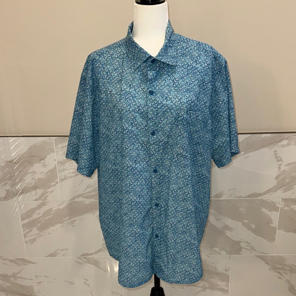 Tommy Bahama Other - Tommy Bahama Teal Patterned Casual Shirt